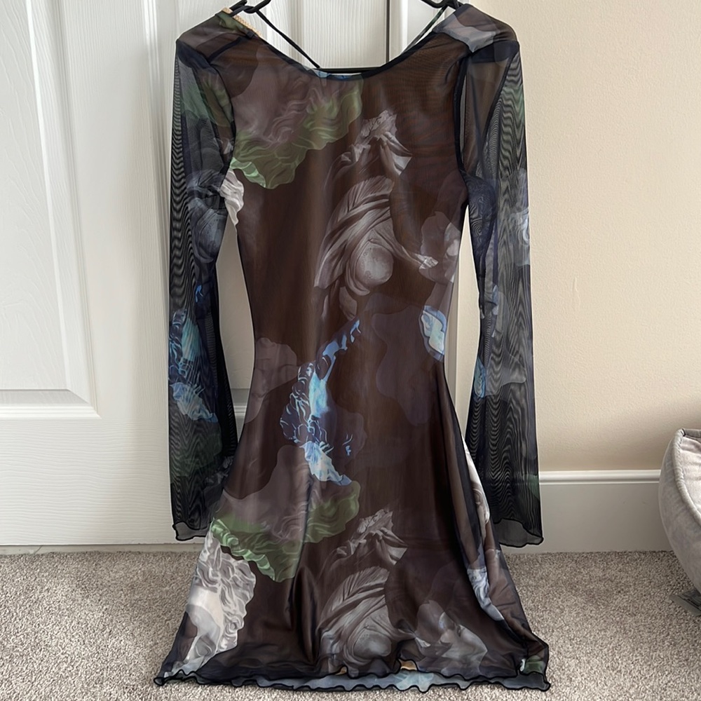 White fox boutique open back dress